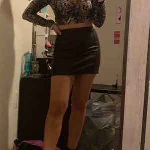 Black Leather Skirt